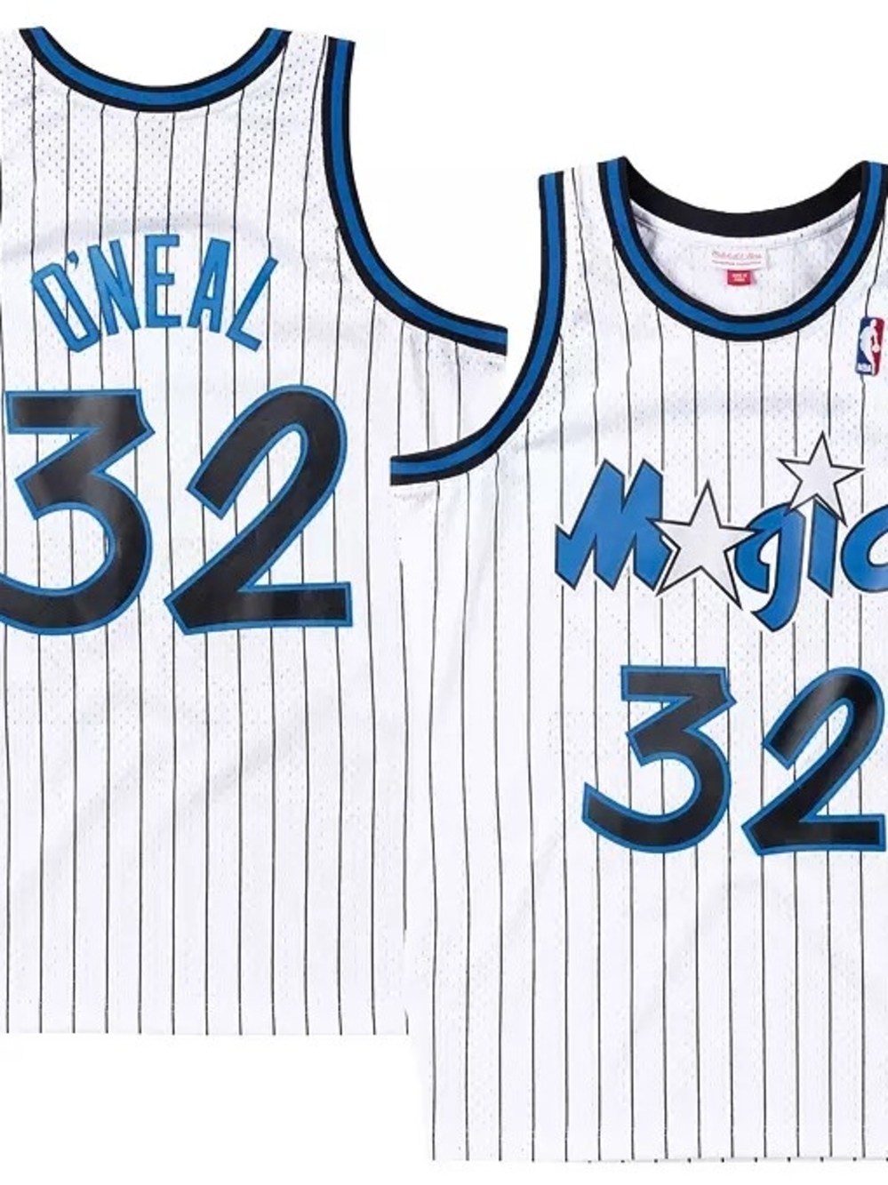 NBA Orlando Magic Shaquille O'Neal #32 White/Blue Pinstripe Jersey